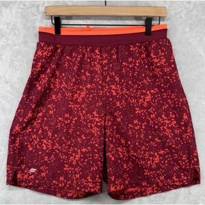 Fabletics The Fundamental Short II Lined 7" Crimson Red Spritz Shorts Men's‎ M
